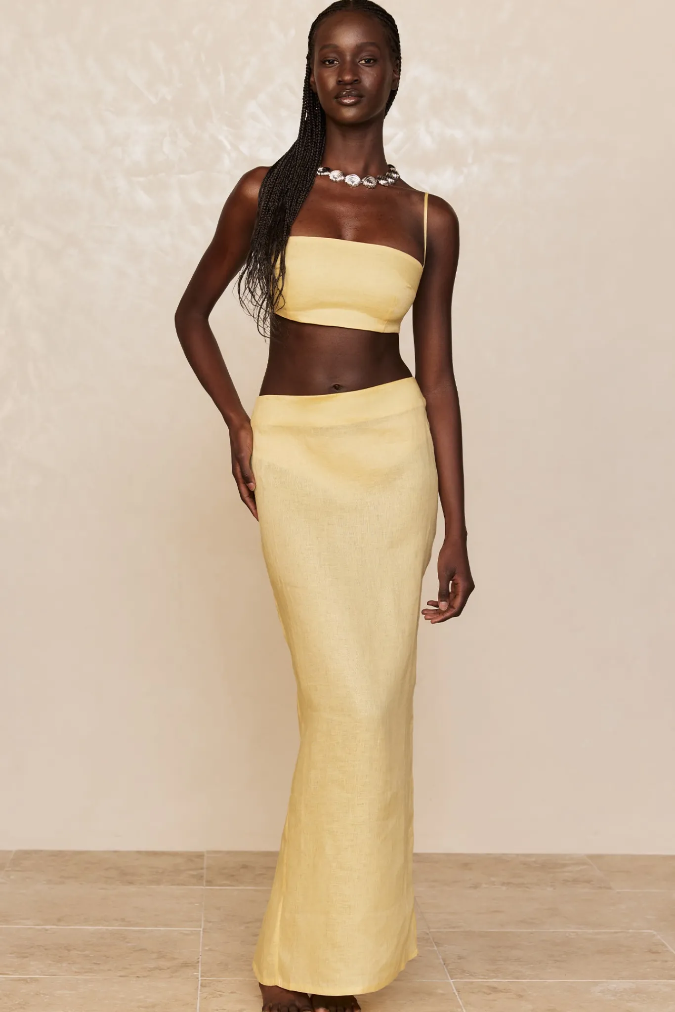 Monday Swimwear Bottoms^Fontelina Linen Skirt - Honey