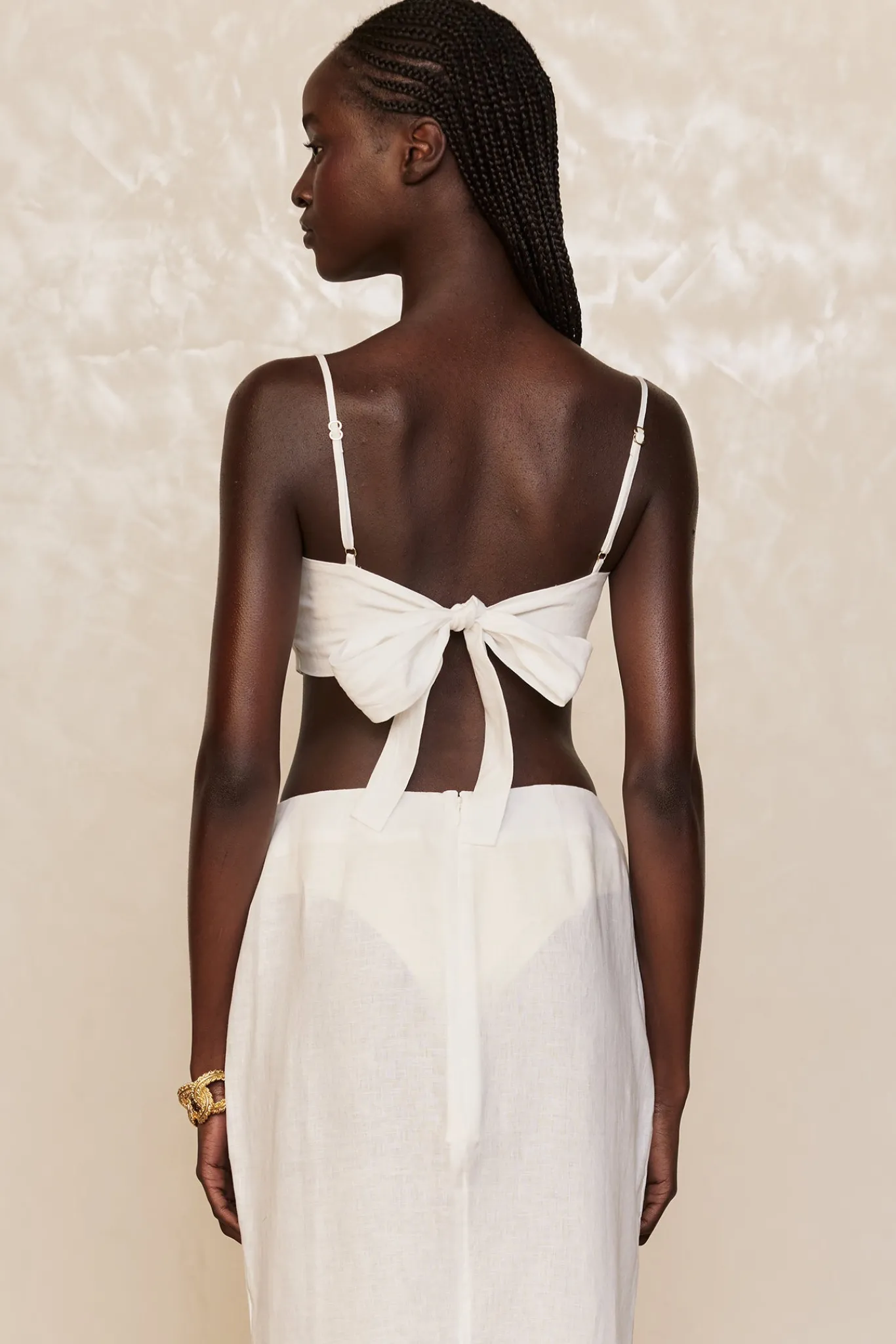 Monday Swimwear Bottoms^Fontelina Linen Skirt - White