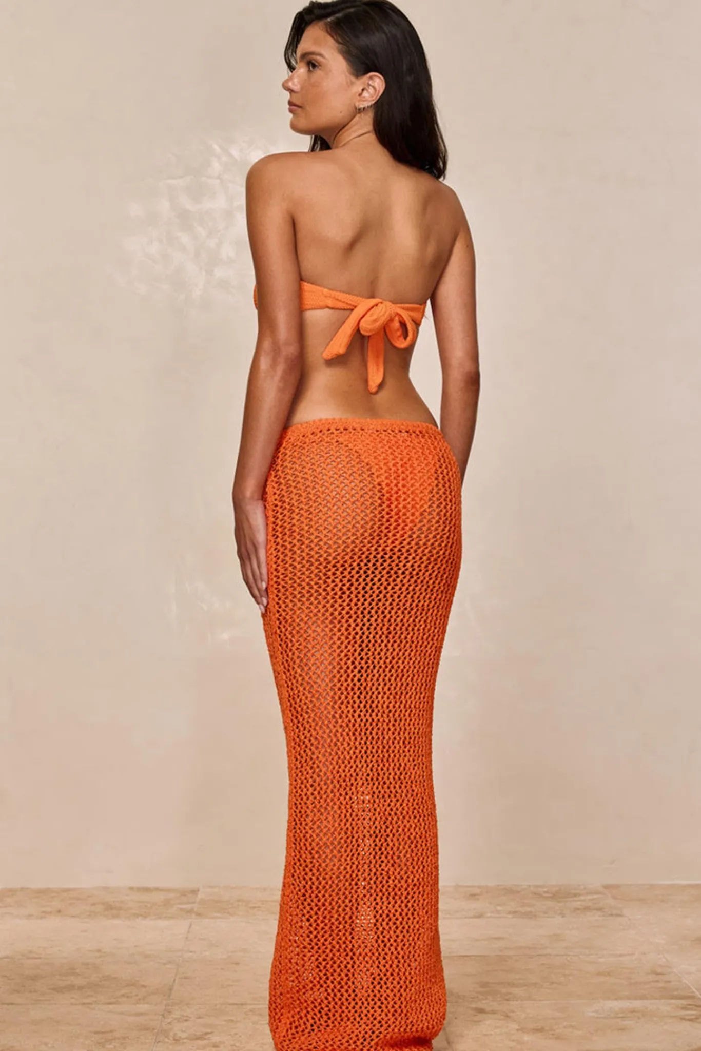Monday Swimwear Knitwear|Bottoms^Fontelina Skirt - Tangerine Petit Crochet