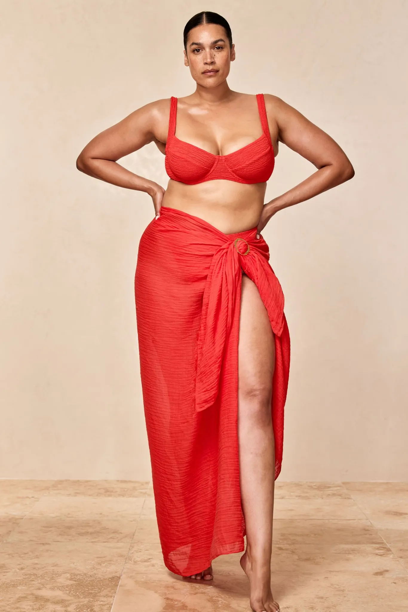 Monday Swimwear Essentials^Monday Sarong Buckle - Gold