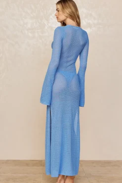 Monday Swimwear Knitwear|Dresses^Montego Dress - Azure Lace Crochet