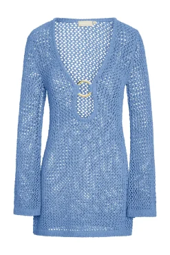 Monday Swimwear Knitwear|Dresses^Montego Mini Dress - Azure Petit Crochet