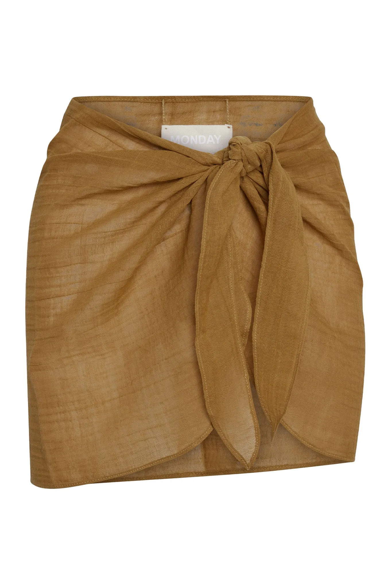 Monday Swimwear Sarongs|Bottoms^South Beach Sarong - Antique Gold Crinkle Linen