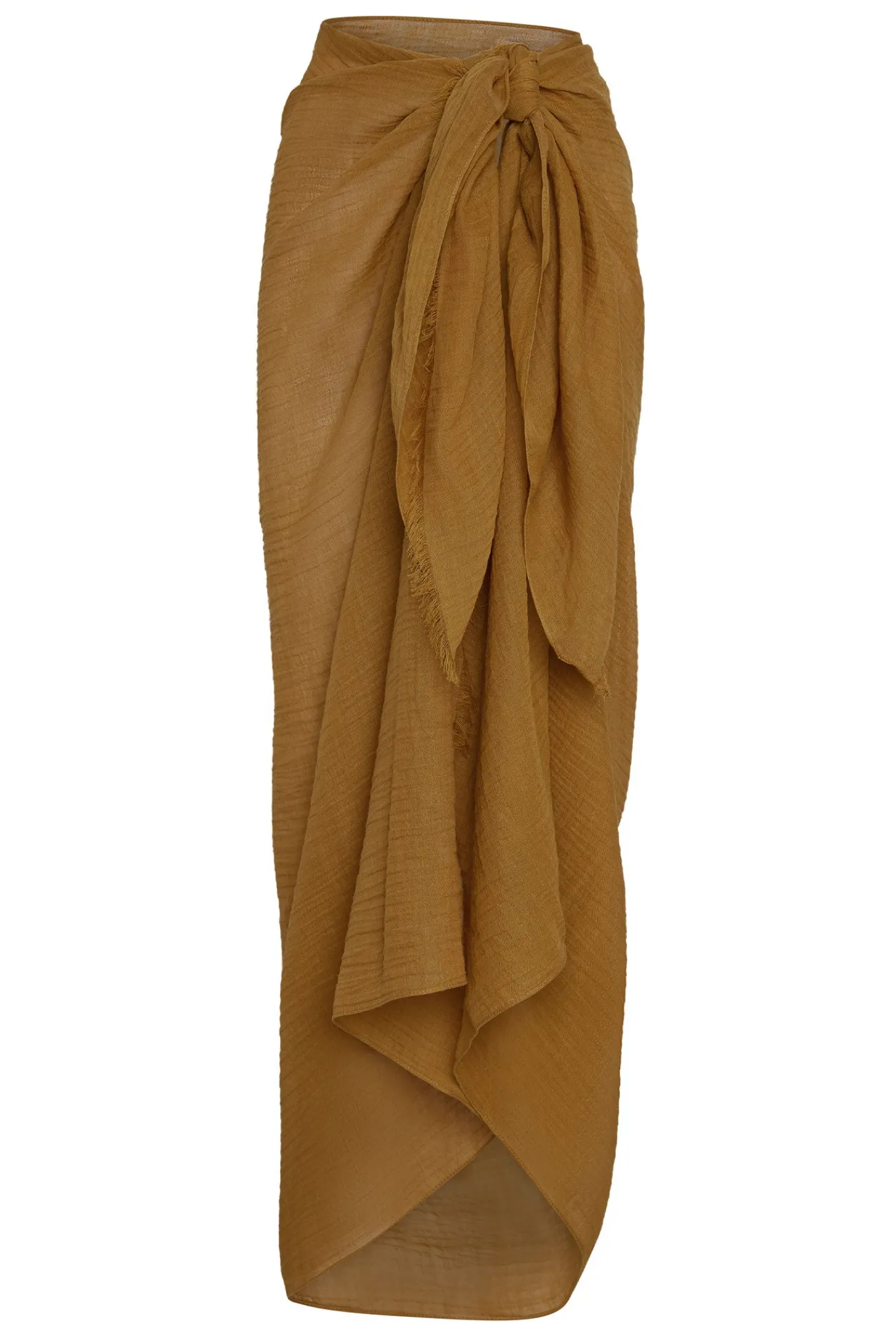 Monday Swimwear Sarongs|Bottoms^St. Tropez Sarong - Antique Gold Crinkle Linen
