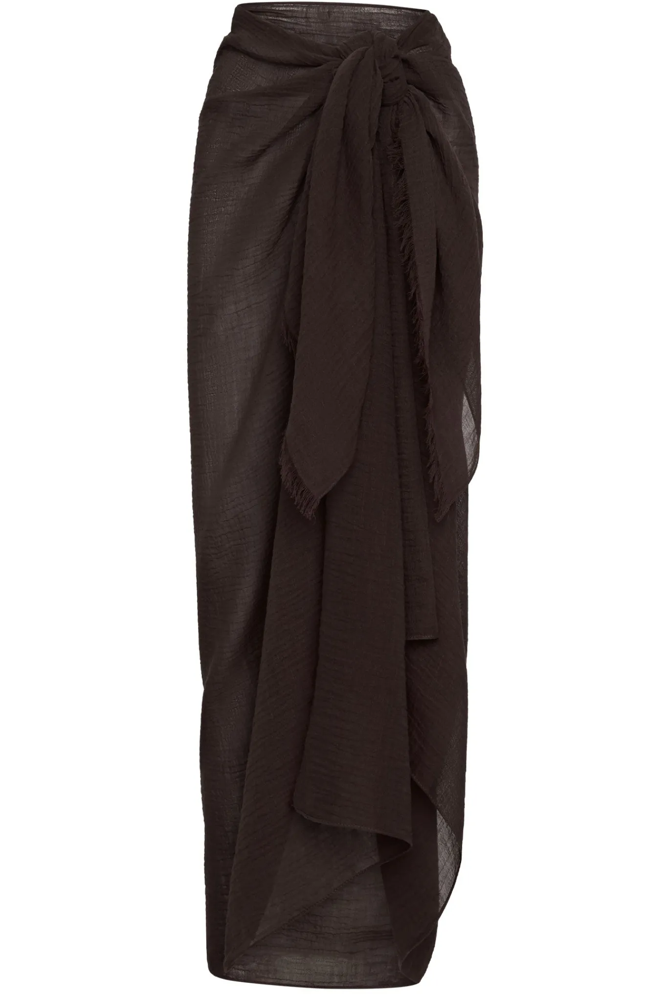 Monday Swimwear Sarongs|Bottoms^St. Tropez Sarong - Espresso Crinkle Linen