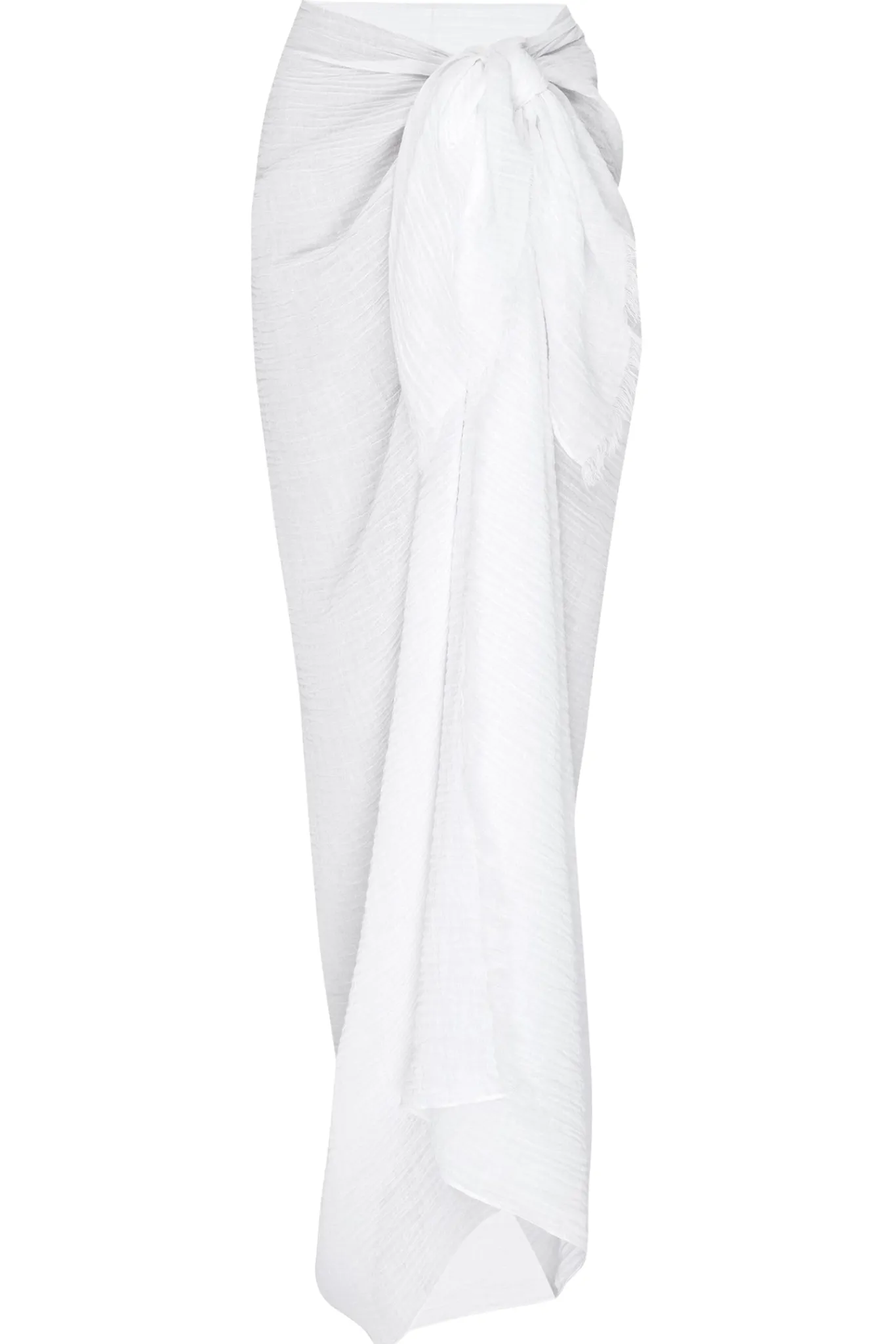 Monday Swimwear Sarongs|Bottoms^St. Tropez Sarong - White Crinkle Linen